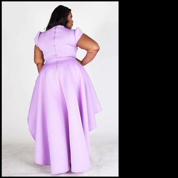 HOST PICK!!‎ Orchid Pink High Low Scuba Top 1X NWT - Picture 2 of 2